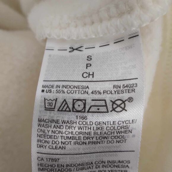 Old Navy California Flowers French Terry Blouson Sleeve White Sweatshirt Size Sm - Picture 7 of 7